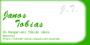 janos tobias business card